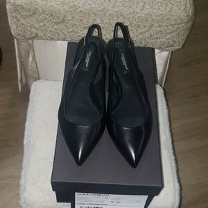 Dolce & Gabbana Black Slingback Heels